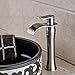 Votamuta Waterfall Spout Single Handle Bathroom Sink Vessel Faucet Mixer Tap Lavatory Faucets Tall Body,Brushed Nickel