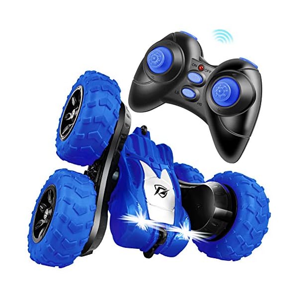 Swonuk-Remote-Control-Car-for-6-12-Years-Old-Kids-2-in-1-Tire-Switching-RC-Stunt-Car-4WD-24Ghz-Double-Sided-Tumbling-Stunt-Car-360-Flips-RC-Tracked-Vehicle-for-Boys-Girls-Gift-Blue Swonuk Remote Control Car for 6-12 Years Old Kids, 2 in 1 Tire Switching RC Stunt Car 4WD 2.4Ghz Double Sided Tumbling…