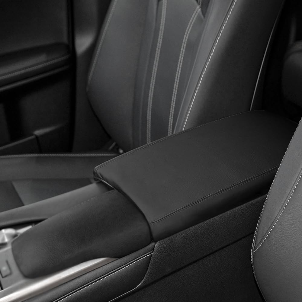 Photo 1 of DEYTOP Center Console Cover for Lexus RX350 2016-2022 Accessories Car Armrest Cover for Lexus RX350L/ 450H 2022 2021 2020 Leather Armrest Pad (NOT for 2023 RX350) (Black with Black Stitches)