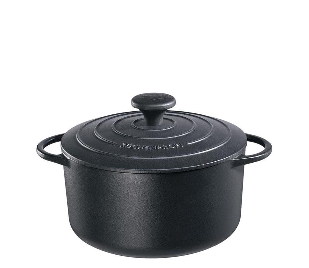 Küchenprofi 0401001022, Provence Black Cast Iron Stewing Pan, 13.8 x 9.75 x 27.6 "