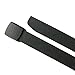 JASGOOD Unisex Nickel Free Belt 1.5 In Nylon Adjustable Web Belt with Plastic Buckle, 47.2 inch, 02 Black
