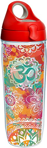 Tervis 1204542 Yoga Om Tumbler with Wrap and Red with Gray L