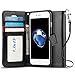 J&D Case Compatible for iPhone SE 2020/8 / 7 Case, Wallet Stand Slim Fit Heavy Duty Protective Shock Resistant Flip Cover Wallet Case Compatible for iPhone SE 2020 Wallet Case Black