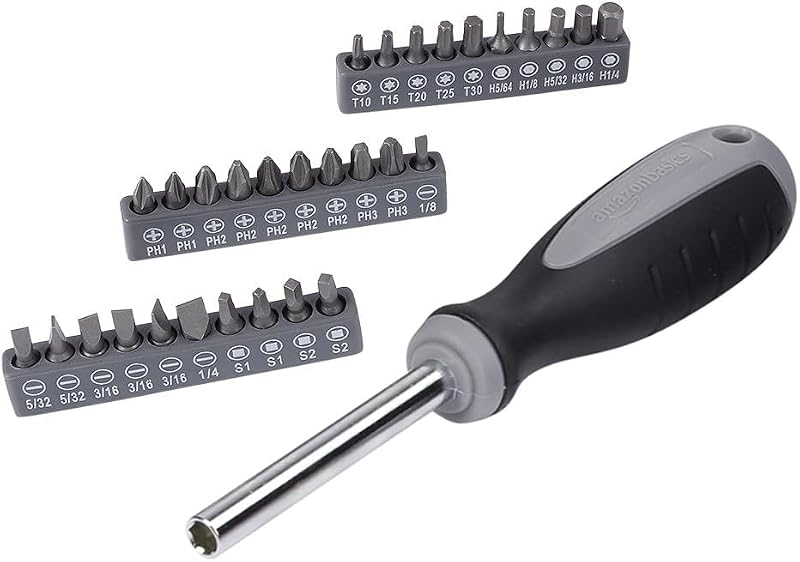 Kit di strumenti di riparazione di base per la casa con valigetta, 65 pezzi, colore: argento, nero