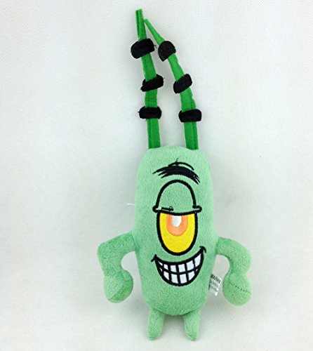 L Sheldon J. Plankton SpongeBob Squarepants Copepod Plush Toy Stuffed Animal 8"