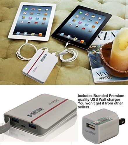 Portable EXTERNAL Back-up battery HIGH PERFORMANCE 12,000 mah SAMSUNG CELL BUILT-IN for all iPhones, 4, 5,5s,5c, 6, 6+, iPads. tablets, &amp; All Samsung, LG, Nokia Mobile devices (SOFTWHITE12K)