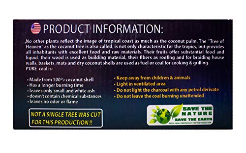 Pure Premium Choice 100% Coconut Shell Charcoal Briquettes for Hookah| Eco-Friendly Chemical Free Charcoal | 1 KG Box Contains 72 Cube Shaped Briquettes | Clean Burning & Long Lasting with Minimal Ash - Thumbnail 7