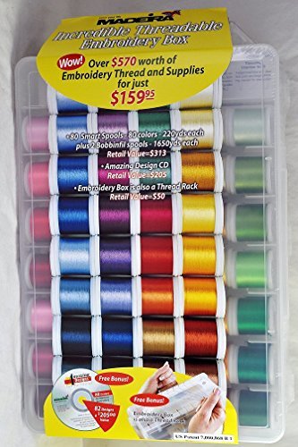 Madeira incredible threadable embroidery box 80 rayon s…