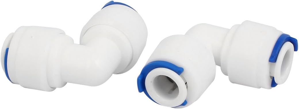 Sourcingmap 1/4-inch Elbow Push Fit Quick Connect 5pcs for RO Water System Drinking Fountain, Blue, Klein - Image 4