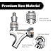 FERRODAY Stainless Steel Core Beer Faucet Beer Tap Ball Lock Liquid Disconnect HomeBrew Kit Ball Lock Faucet Beer Keg Tap
