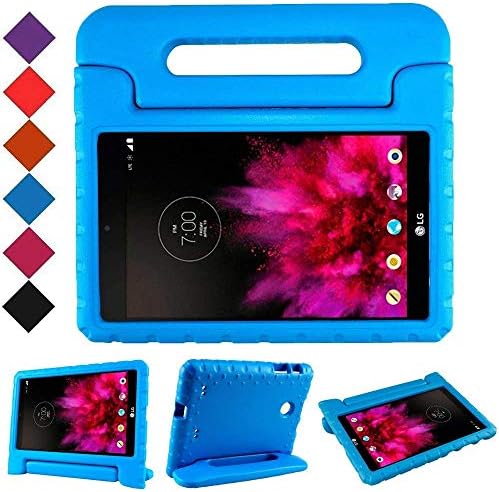 BMOUO Kids Case for LG G Pad 7.0 – Protective Light Weight Shock Proof Convertible Handle Stand Case for LG G Pad V400 / V410 (LTE) / VK410 / UK410 / LK430 (G Pad F7.0) 7 Inch, Blue