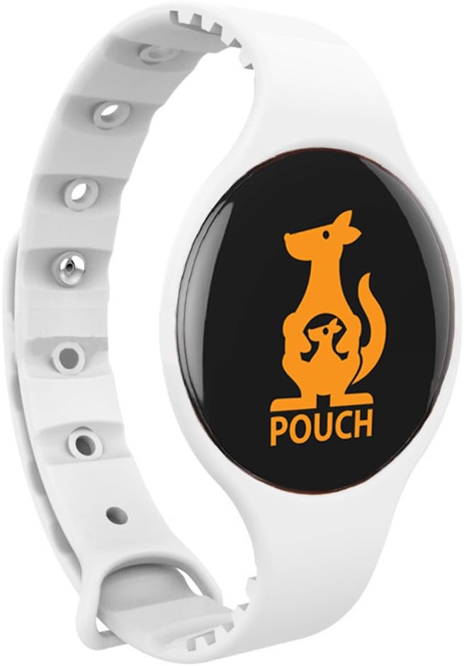 Pouch Child Safety Wristband, White - Tracker for Kids with Bluetooth for iPhone and Android