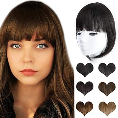 Natural Black Baochen Clip In Hair Bangs Fringe Bangs Hair Extensions Straight Bangs With Temple Hairpieces Accessories For Women Colour Natural Black Buy Online At Best Price In Uae Amazon Ae