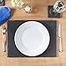 VonShef Natural Slate Placemat and Coaster Dining Table Set for 4 People, Anti Skid and Heat Resistant, 8 Piece, 16 x 12 Inches