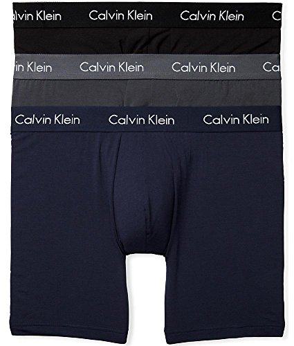 Calvin Klein Men's Underwear Body Modal Boxer Briefs, Black/Blue Shadow/Mink, X-Large