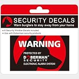 Doberman Security SE-0409 Security Stickers (Red)