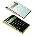 yescool Calculator, Slim Elegant Design, Office/Home Electronics, Dual Powered Desktop Calculator, Solar Power, 10 Digits, Tilted LCD Display, Inclined Design, Black (Slim)