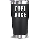 LissiArt97 Papi Juice Tumblers Laser Engraved - 20Oz Travel Tumbler For Father's Day Birthday Christmas - Travel Tumbler Gifts For Papi - New Papi - Papi To Be - Papi Gift