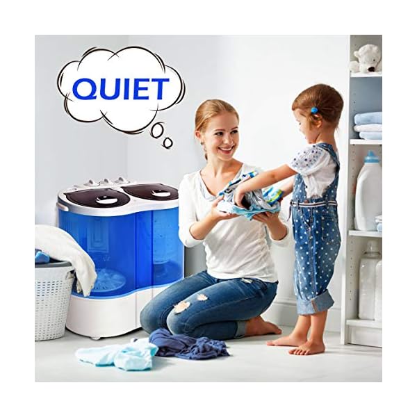 Giantex 16lbs Portable Mini Washing Machine Gravity Drain Compact Twin