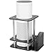 Aobelieve Acrylic Speaker Stand for Alexa Amazon Echo, with Remote Holder, Black