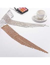 JolieHome Fashion Sparkling Rhinestone Cuff Bracelet Wrap Bracelet with Fringe for Party Wedding Prom Gift Bracelet