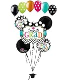 11 pc Dream Big Graduation Congratulations Grad Balloon Bouquet Congrats Chevron