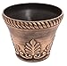 Sapphire USA Rustic Venetian Look 2 Pack Plastic Planter 10X8 Flowerpot for Indoor, Outdoor, Garden, Patio, Office Ornaments, Home Decor, Long Lasting Reusable, Light Weight, Water Resistant (Gold)