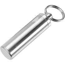 Botella De Medicina Portátil De Acero Inoxidable - Mini Estuche Impermeable Con Llavero, Ideal Para Cápsulas, Viajes Y Emergencias