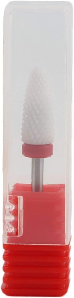 Cuspidal Ceramic Nail Drill Bit Callus Electric Manicure Machine Accessories Cutter Nail File Resistant to Acid Alkali Heat - Red