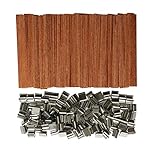 Gnognauq 100 Piece 5 inch Wood Candle Wicks with Tabs for Candle Making and Candle DIY