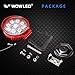 WFPOWER Magnetic LED Light Bar, Portable Work Lights with Magnet Base Combo Spotlight, Driving Lamp for Off-Road Truck, Trailer, Boat, Car, Travel, Camping (72W Round, Black)