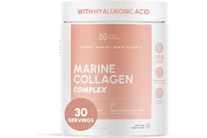 Nova Pharma Marine Collagen Powder with Peptides & Hyaluronic Acid - Collagen Supplement Now with Vitamin C & Biotin - Hydrol