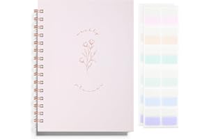 LONLAT Undated Weekly and Monthly Planner Spiral Bound- Weekly Goals Notebook, Daily Planner, To Do List, Habit Tracker, Hardcover, Aesthetic, Stylish School or Office Supplies (C-Pink)