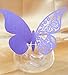 50pcs Butterfly Wedding Party Table Number Name Paper Place Cards Wine Glass Cup Decoration Wall Decals Sticker For Wedding Party Favor [Purple]