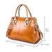 Yafeige Womens/Lady's Handbag Vintage Luxury Wax Genuine Leather Tote Shoulder Bag Satchel Purse (Brown)