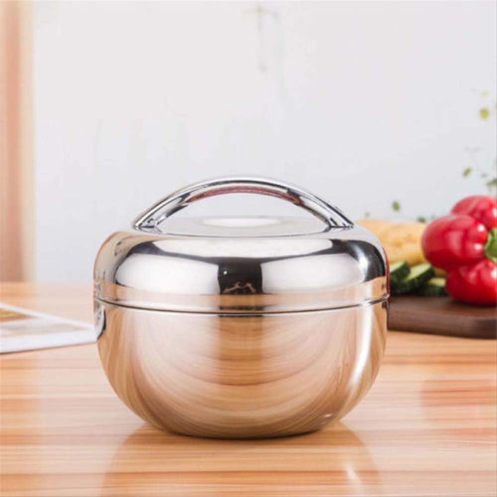 Lunch Box,Kids Bento Box,Leakproof Lunch Box,Airtight Lunch Box,Lunch Bag1 Layer Stainless Steel Thermal Insulated Lunch Box Bento Food Container Round