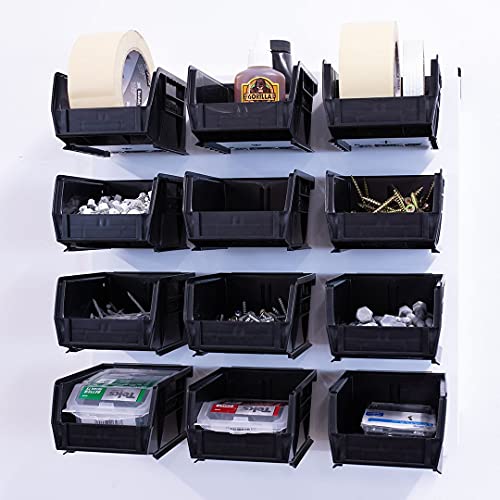OmniWall Bin Storage System Wall Mounted 16" x 16" Metal Garage Tool