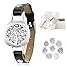 Jack & Rose Essential Oil Perfume Diffuser Tree Bangle Bracelet, Stainless Steel Aromatherapy Locket Bracelets with 8 Washable Color Pads,Mothers Day Girls,Women Jewelry Gift