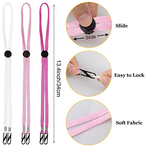 10PCS Face Mask Lanyard for Kids/Adults, Adjustable Length Mask Lanyard With Clips,Comfortable fits Back of Head or Neck, Relax Your Ear, Holder Strap to Keep Around Neck for Your Convenient Life