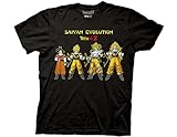 Ripple Junction Dragon Ball Z Goku Saiyan Evolution Adult T-Shirt Medium Black