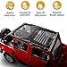 Voodonala Black Durable Sunshade Mesh Top Cover Provides UV Sun Protection for 2007-2017 Jeep Wrangler JKU 4 Door America US Flag