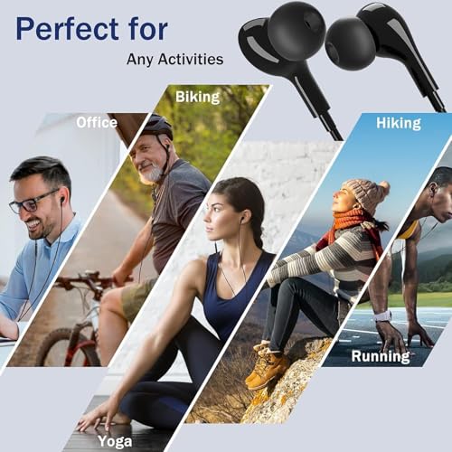 USB C Headphones with Microphone In-Ear Headphones for Samsung Galaxy S26 S25 S24 S23 Ultra S22 S21 FE A56 A55 A35 A54 5G A16 USB C Headset with Volume Control for iPhone 15 16 17 Pro Max Air iPad 10