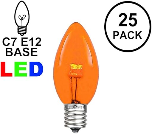 Amazon Com Novelty Lights 25 Pack C7 Led Outdoor Patio Party