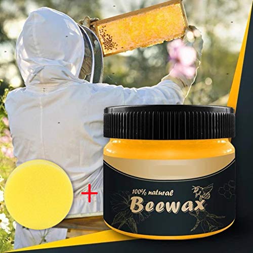 Wood Seasoning Beewax - Traditional Beeswax Polish for Wood & Furniture, All-Purpose Beewax for Wood Cleaner and Polish Wipes - Non Toxic for Furniture to Beautify & Protect, No Build-Up (Beewax)