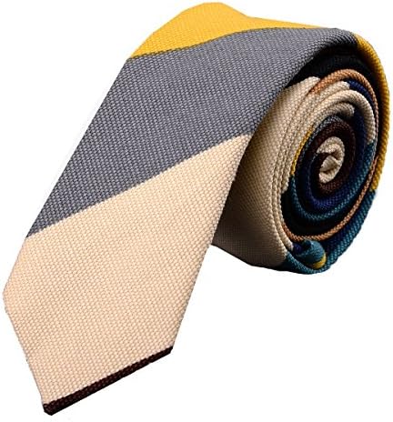 Ysiop Men Printed Cotton Neckties Fashion Skinny Cravat Ties with Gift Box