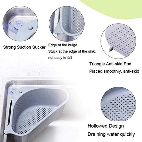 image for Panzisun 3pcs Kitchen Sink Drain Frame Triangular Stable Multifunction