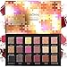 18 Colors Highly Pigmented Pressed Matte + Shimmer Eyeshadow Palette - Professional Metallic Colorful Natural Mineral Neutral Taupe Pink Red Gold Bright Sparkle Glitter Smokey Eye Shadows Makeup Cream