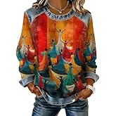 Hutianyue 2026 Black History Sweatshirt Long Sleeve Funny Graphic Patchwork Sweatshirt Black History Month Shirt for Women