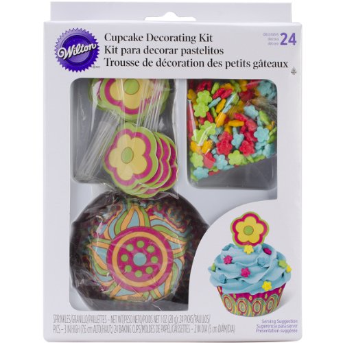 Wilton 415-8039 flower cupcake decorating kit