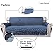 Easy-Going Reversible Couch Cover for 3 Cushion Couch Sofa Cover for Dogs Water Resistant Furniture Protector Cover with Foam Sticks Elastic Straps for Pet Cat (Sofa, Dark Blue/Light Blue)